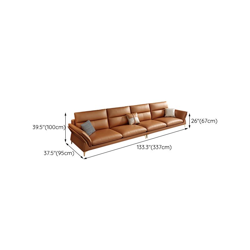 Modernism Sectional Sofa Flared Arm Cushion Back Sectional Sofa