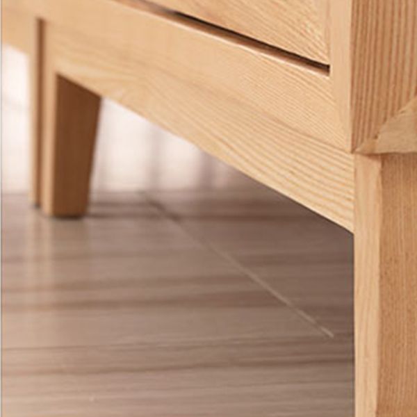 Modern Solid Wood Wardrobe Freestanding Bedroom Wardrobe with Legs