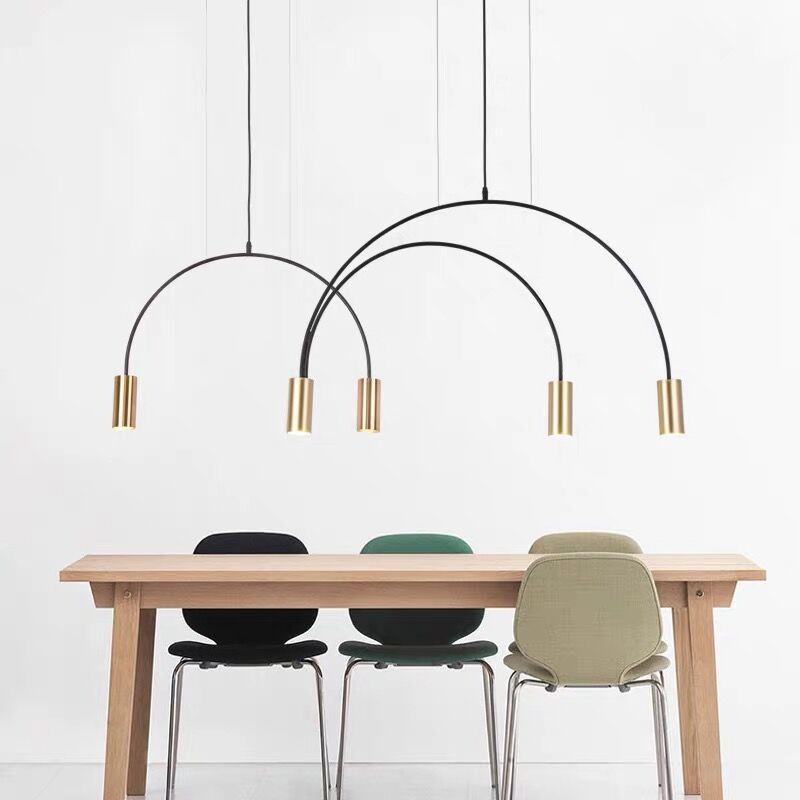 Cilindros de cilindro de estilo contemporáneo Pendientes de metal Pendientes de metal Lights Lights