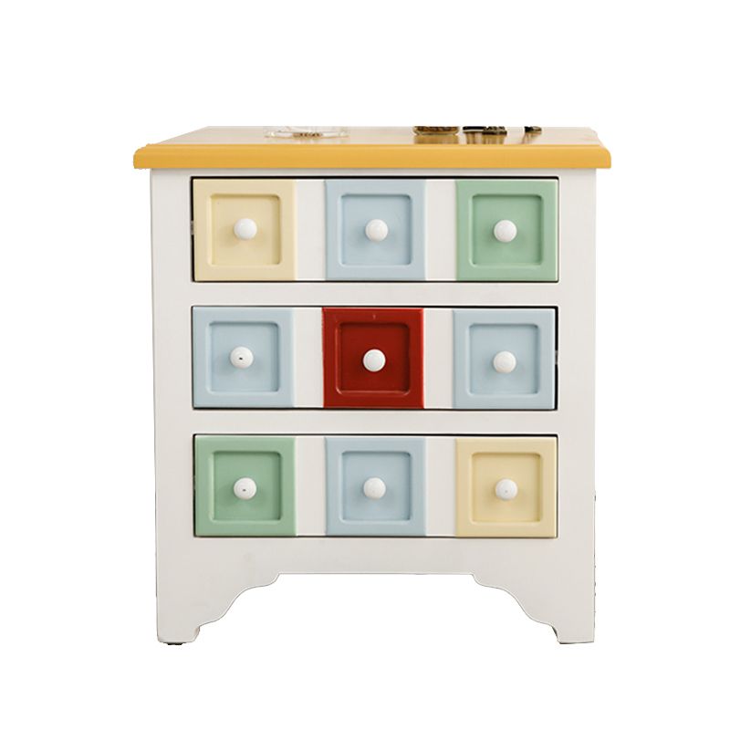 Contemporary 3/4 Drawers Wooden Chest, Rectangle Accent Chest