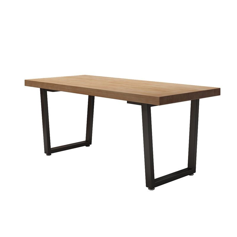 Industrial Style Dining Table Solid Wood Rectangle Table for Dining Room
