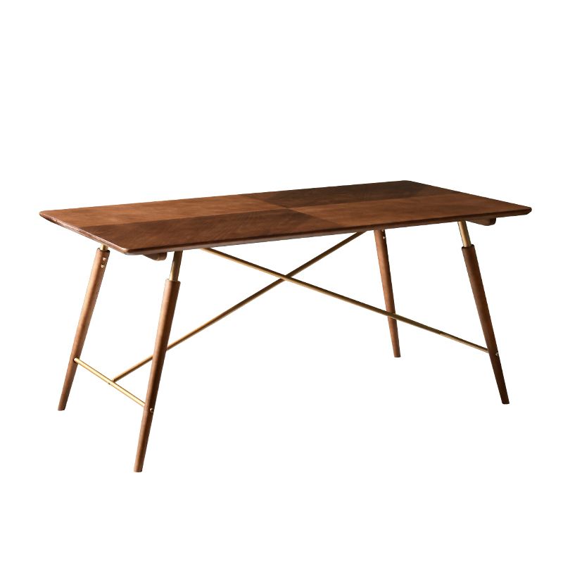 Traditional Luxury Dining Table Brown Wooden Dining Table for Home Use