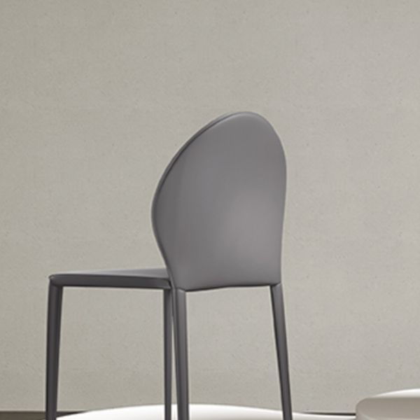 Contemporary Faux Leather Armless Dining and Accent Chairs for Home