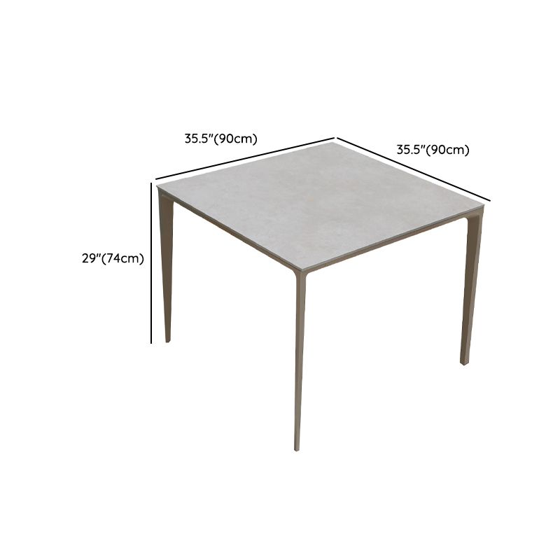 Boho Style Dining Set Stone Top 1/5/7 Pieces Dining Set with Metal Base