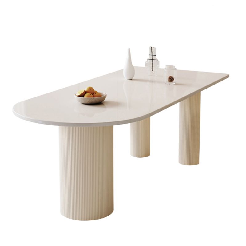 Modern White Dining Table Stone Dining Table for Kitchen Use