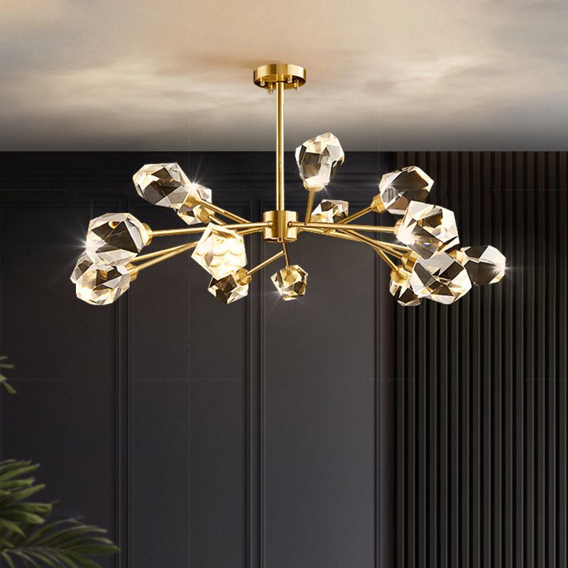Modern Minimalist Style Spray Hanging Pendant Lights Crystal Pendant Lamp for Living Room