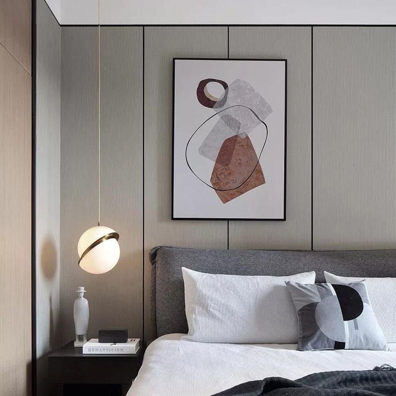 Orbe de style moderne suspendu blanc acrylique 1 tête pendante de tête pour chambre à coucher