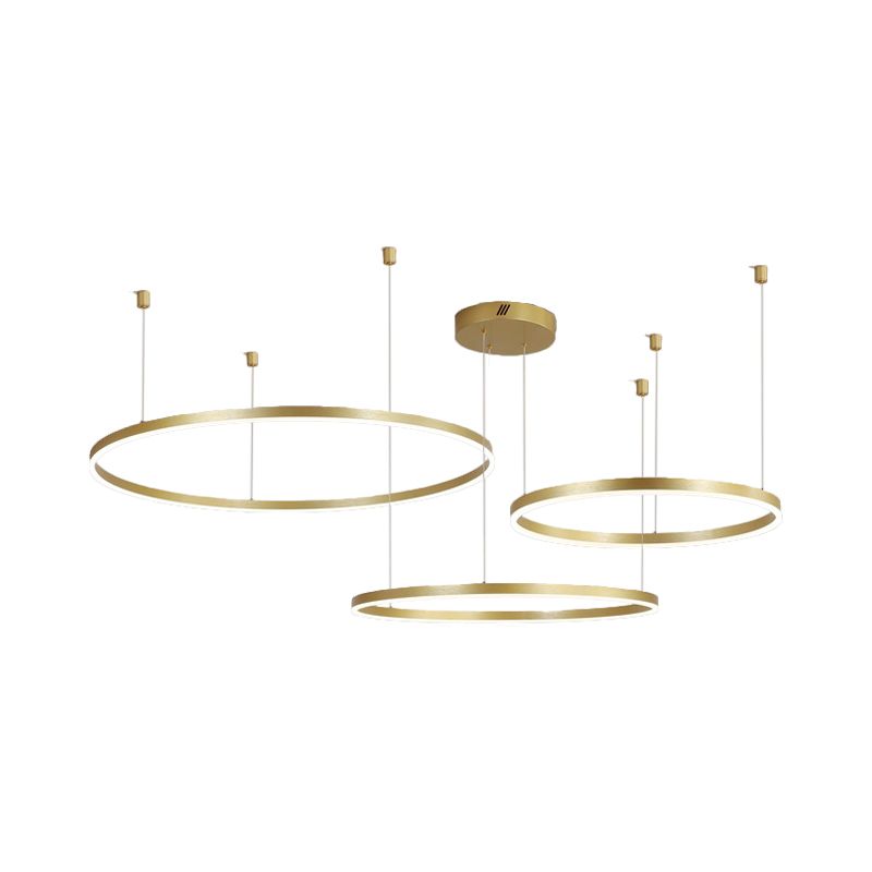 3/4/5 lampadario a cerchio a cerchio a cerchio Postmodern LED Gold LED Assorbimento Luce per soggiorno per soggiorno
