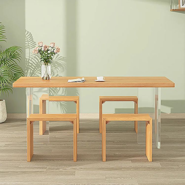 Industrial Rectangle Wood Dining Table 1/5/7 Pieces Dining Set  for Living Room