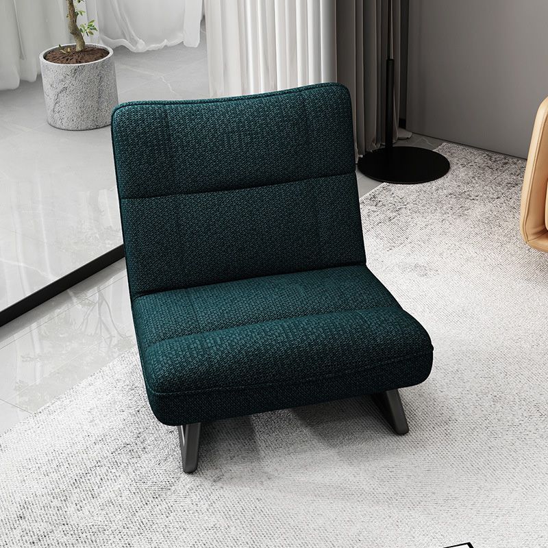 Fixed Back Sled Slipper Chair Solid Color Mid-century Modern Lounge Chair