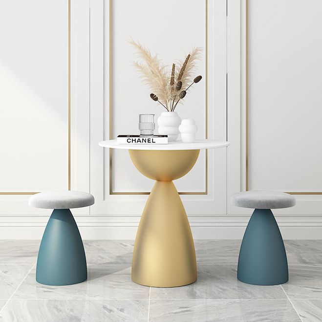 Minimalist Round Shape Sintered Stone Dining Table Standard 27.5 inch Dining Table for Kitchen