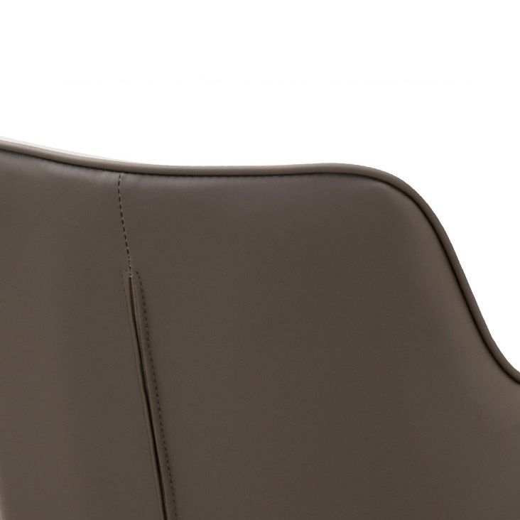 Faux Leather Dining Chairs Wingback Side Chair with Metal Legs
