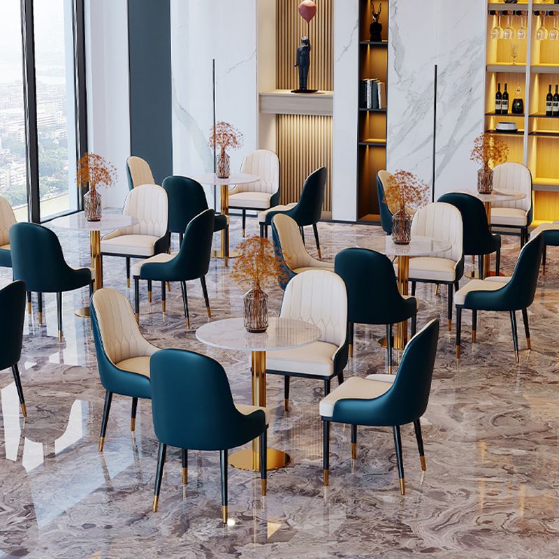 Glam Style Dinette Table Set 1/2/5 Pcs Round Dining Set for Home
