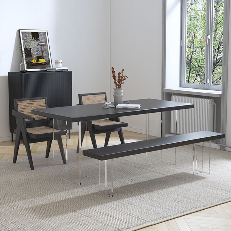 Rectangle Dining Set 1/4/5 Pcs Modern Solid Wood Dining Table and Chairs