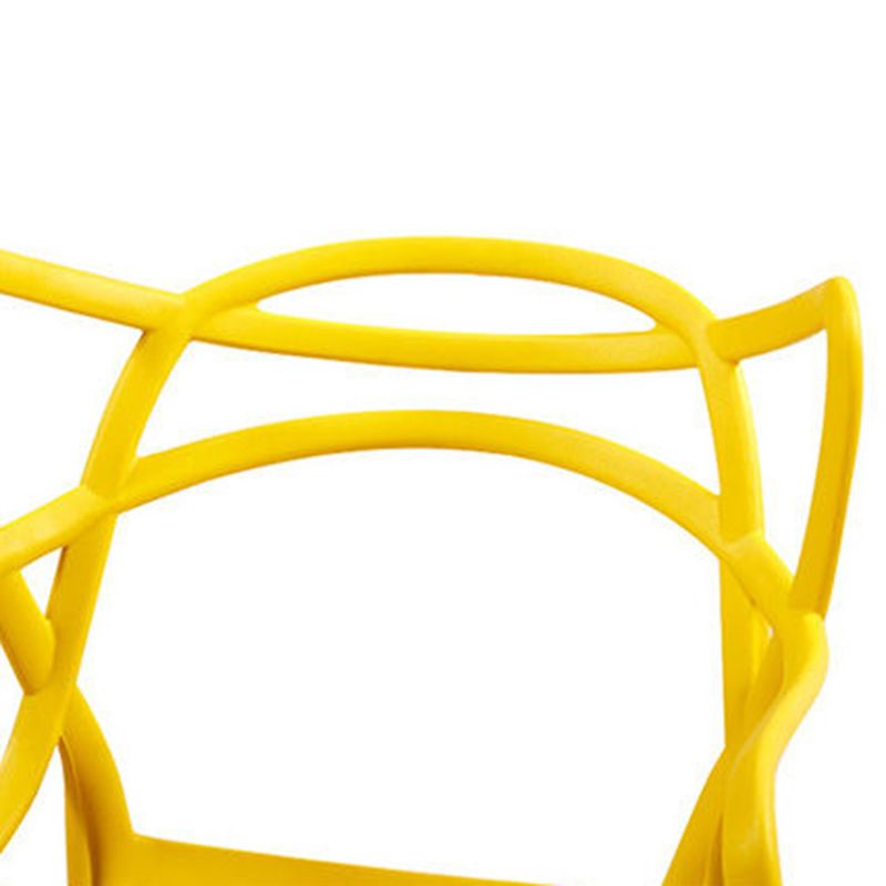 Contemporary Kitchen Dining Side Chair Cross Back Plastic Chair