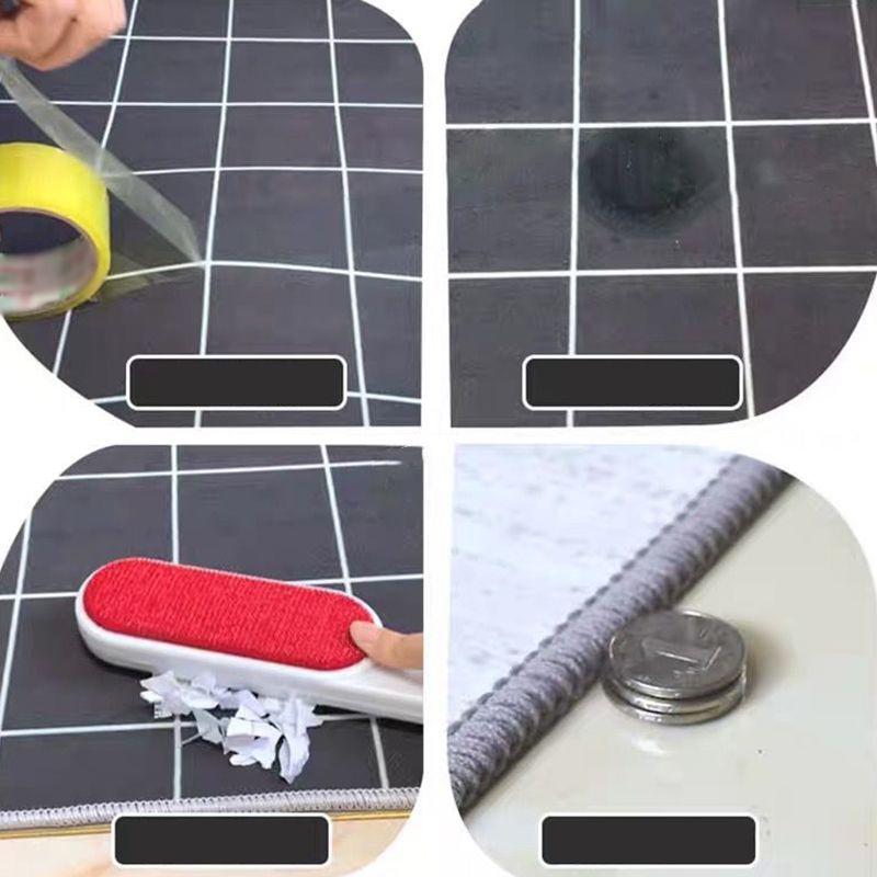 Gray Modern Indoor Rug Polyester Geometric Area Rug Non-Slip Backing Carpet for Living Room