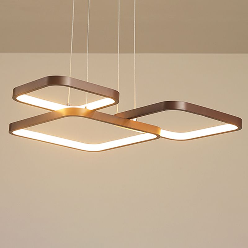 Multiple Squares Chandelier Lighting Fixtures Modern Chandeliers For Dining Room