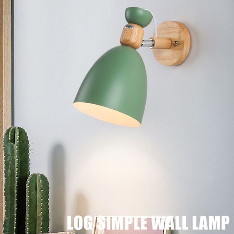 1-Light Geometric Wall Light Fixtures Modern Style Metal Wall Mount Lamp