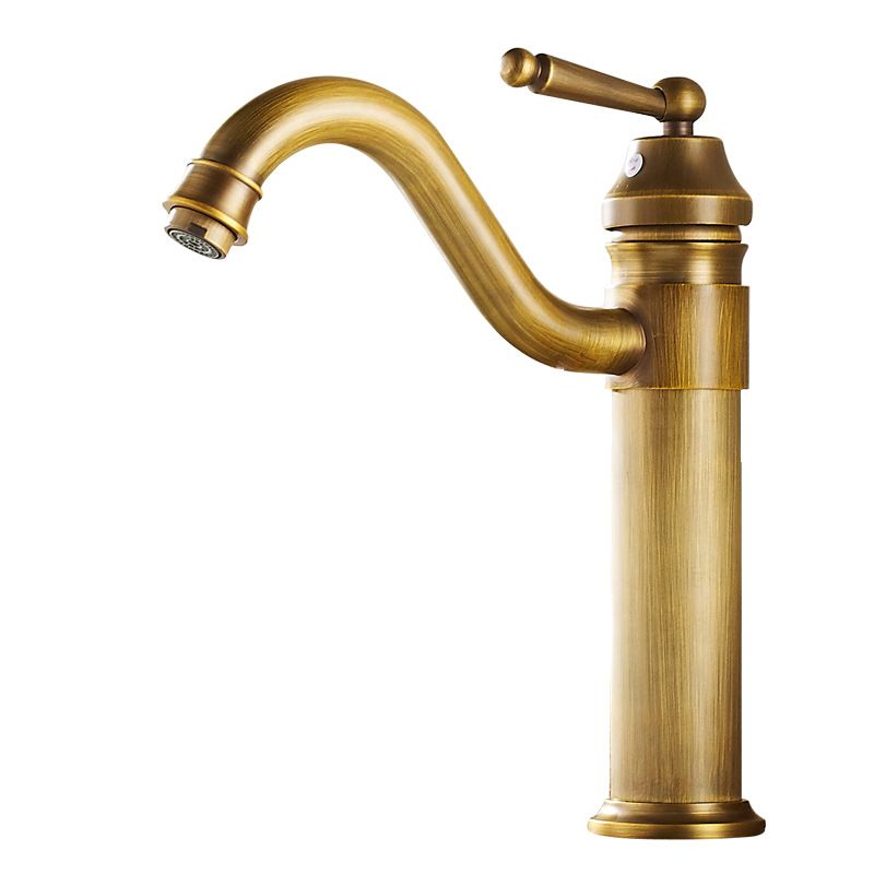 Lever Handle Basin Lavatory Faucet Farmhouse Circular Bathroom Faucet