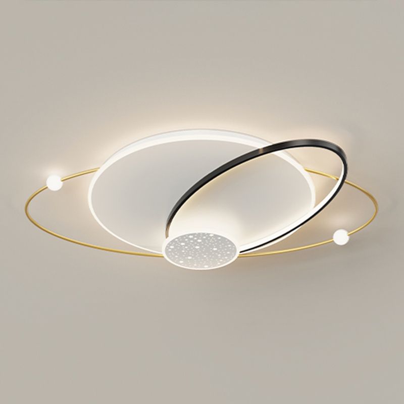 Geometry Shape Ceiling Light Fixtures Modern Style Metal 5 Light Ceiling Mounted Lights