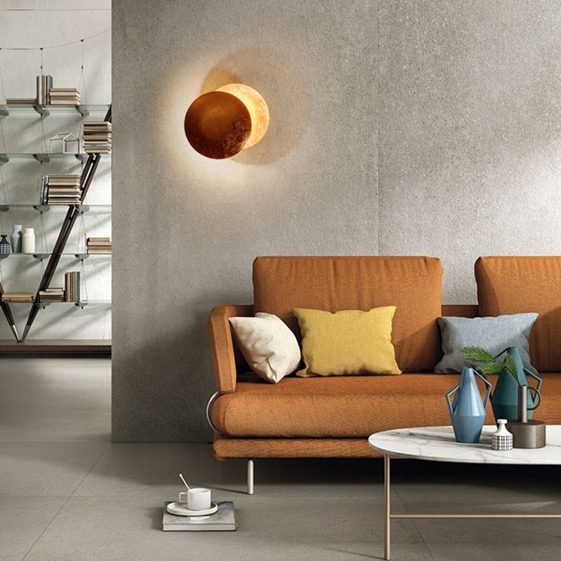 1-Light Wall Sconce Modern Led Wall Mount Lamp with Metal Shade for Living Room