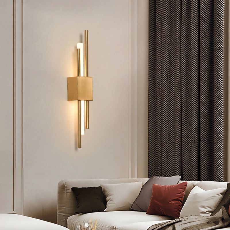 Metal Cylinder Shape Wall Light Modern Style 1 Light Wall Light Sconce
