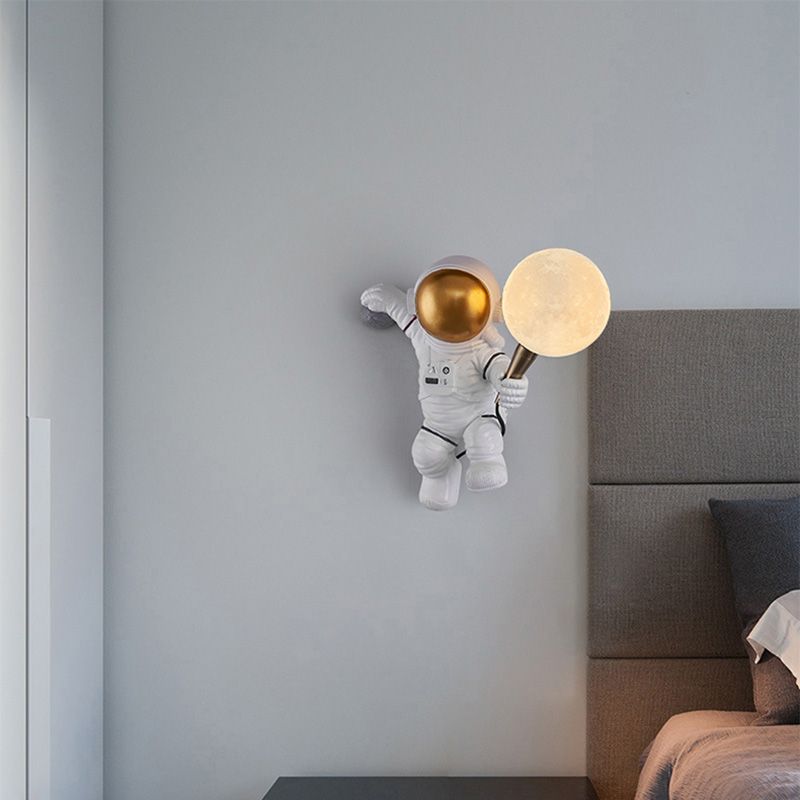 Contemporary Simplicity Wall Sconce Lights Astronaut Shape Light for Bedroom