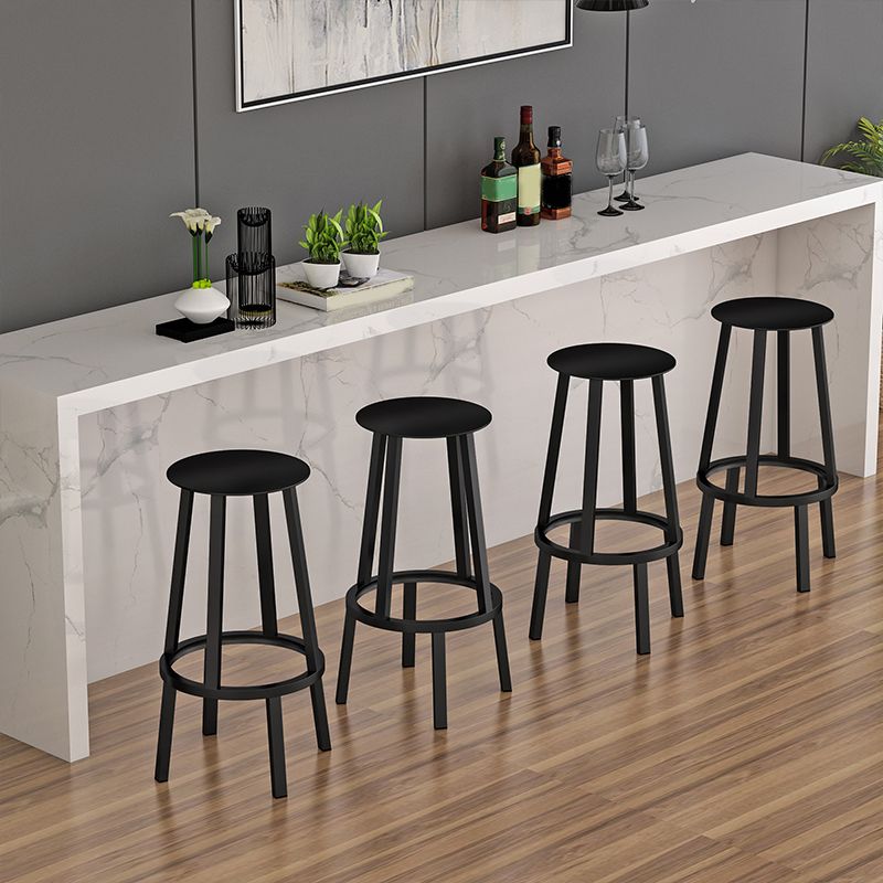 Industrial Rotatable Backless Counter Stool Iron Bar Stool with  Pedal for Bar