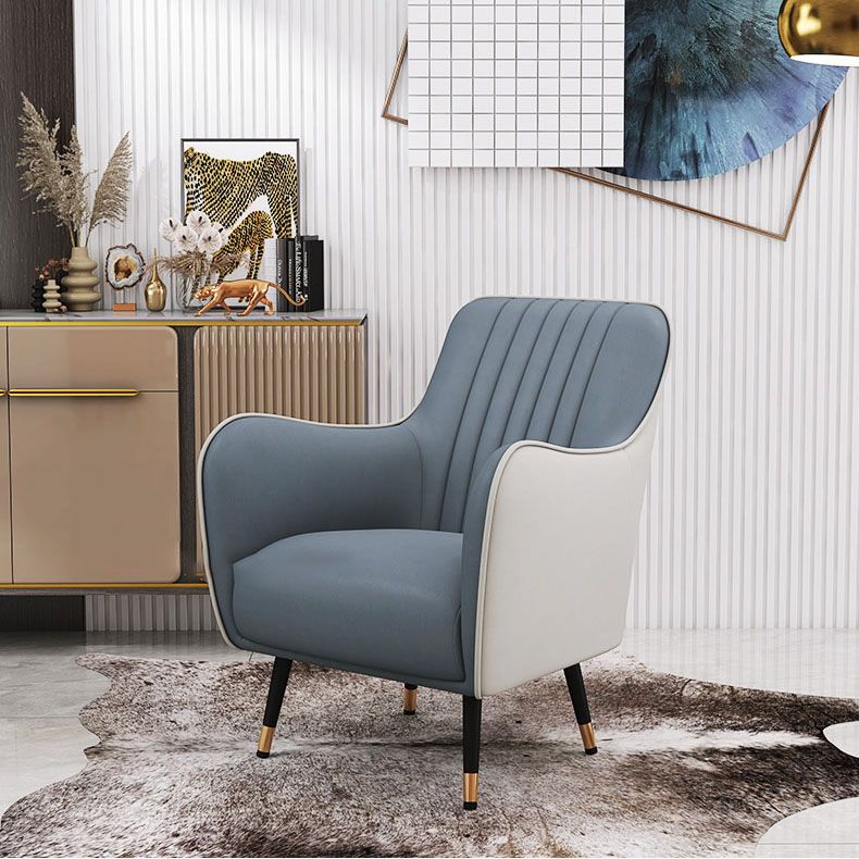 Indoor Faux Leather Dining Arm Chair Upholstered Parsons Chair with 4 Legs
