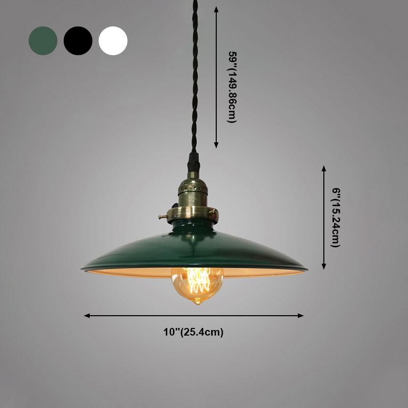 Wrought Iron Hanging Pendant Light Vintage 1-Light Drop Pendant for Dining Room