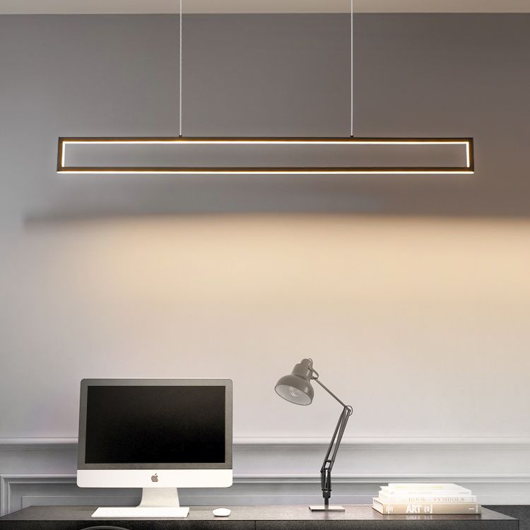 Rechthoek eiland kroonluchter licht modern metalen hangende kroonluchter