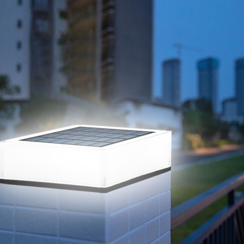 Black Waterproof Outdoor Lights Square Pillar Lamp for Garden