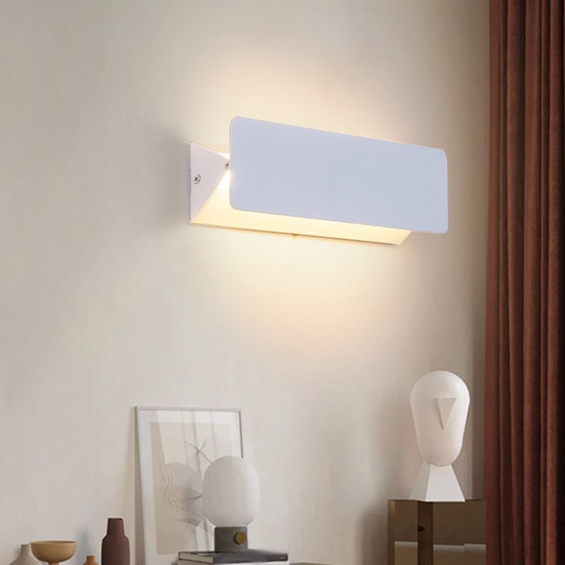 LED Wall Mount Light Metal Wall Sconce Light with Acrylic Shade for Bedroom