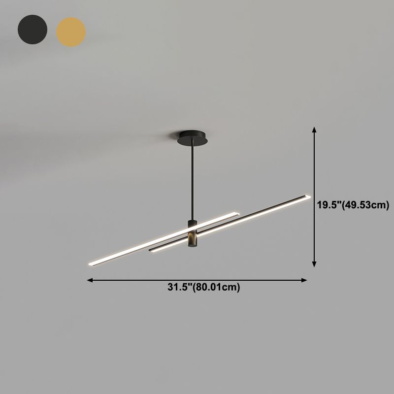 Contemporary Linear Chandelier Lights Metal Chandelier Lighting Fixtures