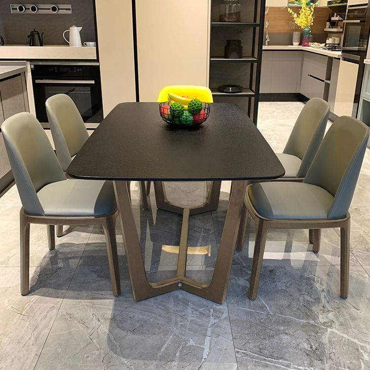 Industrial Kitchen Dinner Table Rectangle Trestle Dining Table