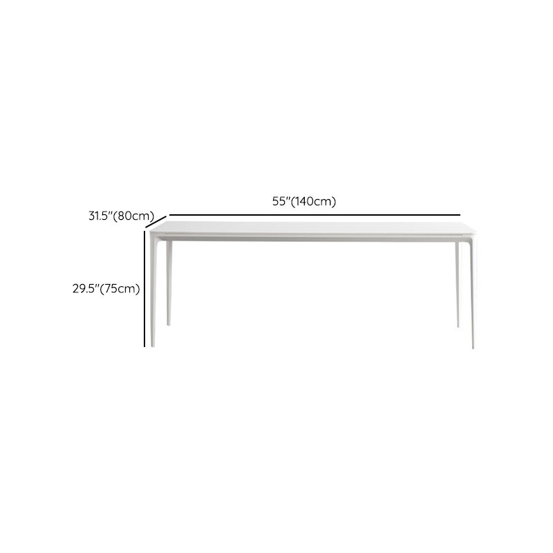 Modern Style 1/2/4/5/6/7 Pieces Dining Chairs Set Rectangle Stone Furniture in White