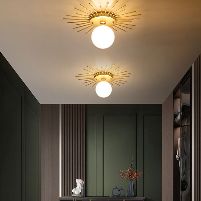 1-Luz del techo de cristal de montaje de vidrio de techo de cristal contemporáneo para Hallway