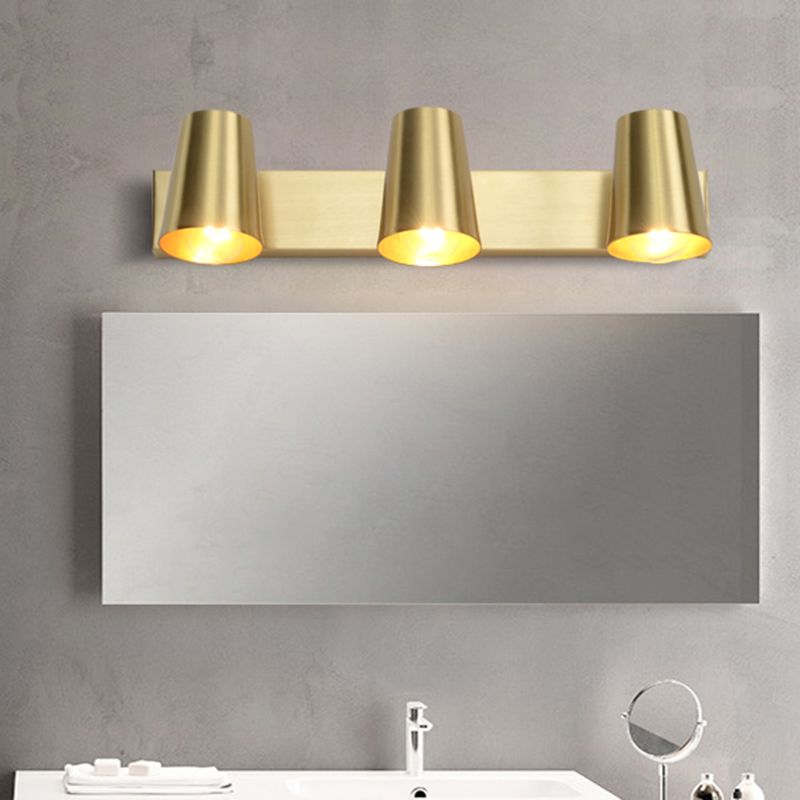 Cono a forma di parete leggera applique in metallo nordico monte da parete da parete lampada in oro
