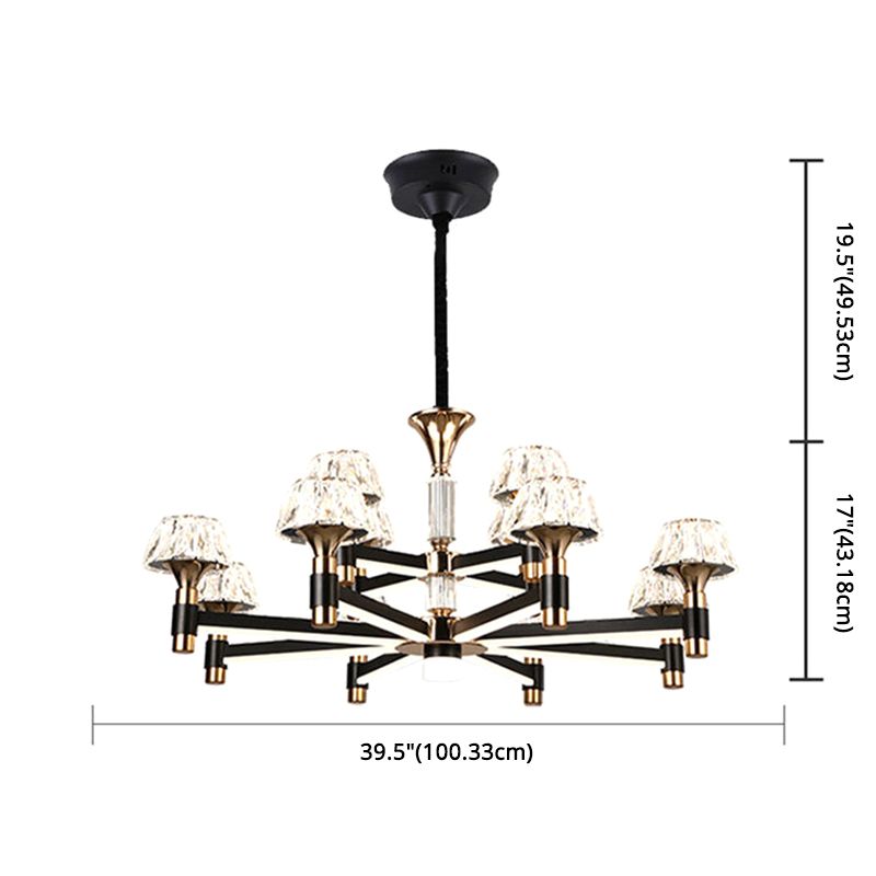 Postmodern Simplicity Radial Chandelier Lights Crystal Pendant Ceiling Lights for Living Room