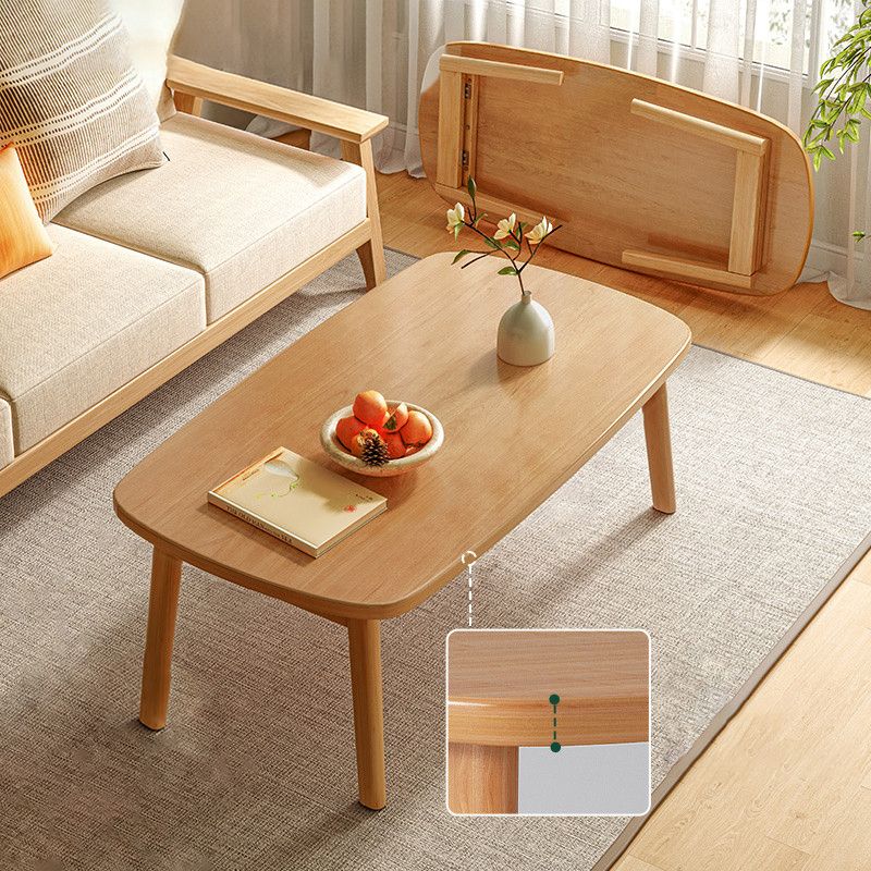 21" Wide Contemporary Coffee Table 4 Legs Single Coffee Cocktail Table