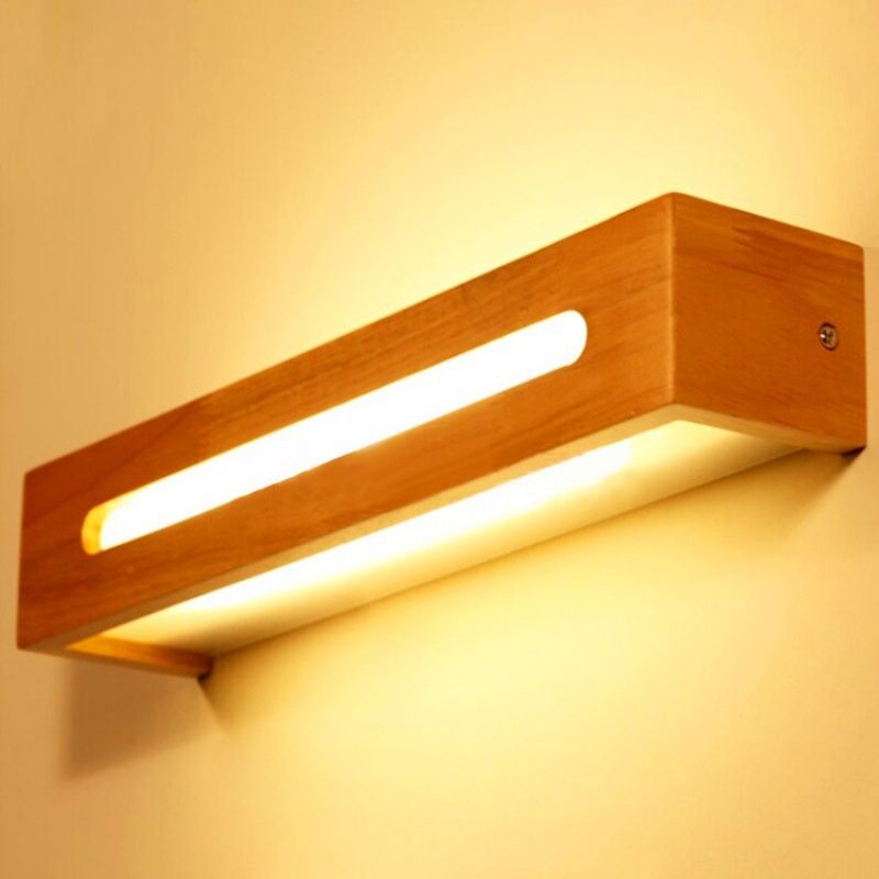 Rechthoek houten wand gemonteerde lichten eigentijdse wand gemonteerd lamp voor badkamer