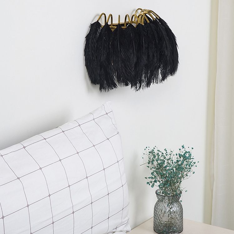 Nordic Feather Wall Sconce Light Ambient Lighting Sconce Light Fixture for Bedroom