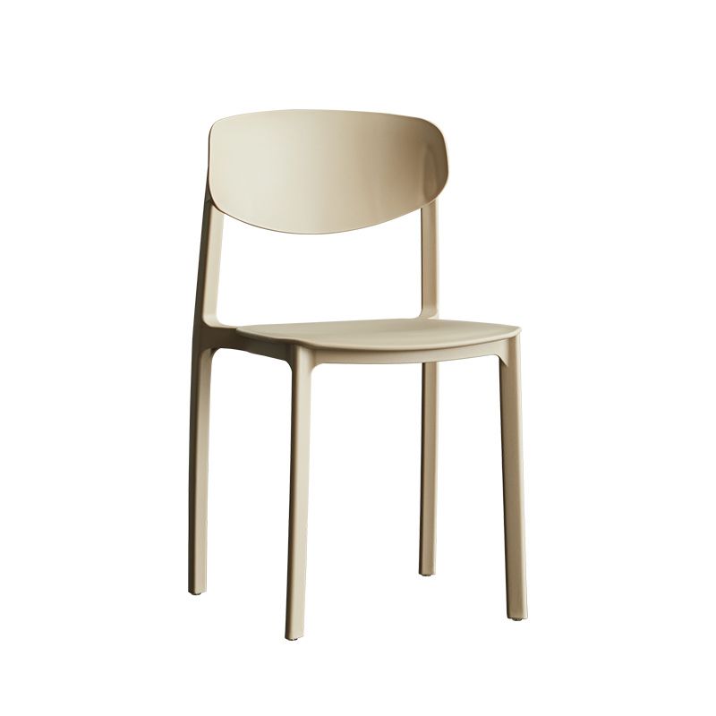 Minimalist Opening Back Dining Side Chair Kitchen Plastic Dining Side Chair