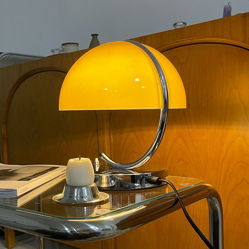 Ultramoderne eenvoud halfronde tafellamp handgeblazen glazen nachtkastje lamp voor slaapkamer