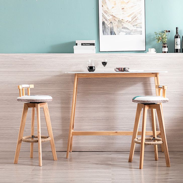 Rectangle Wood Counter Height Dining Table Contemporary Trestle Base Bar Table