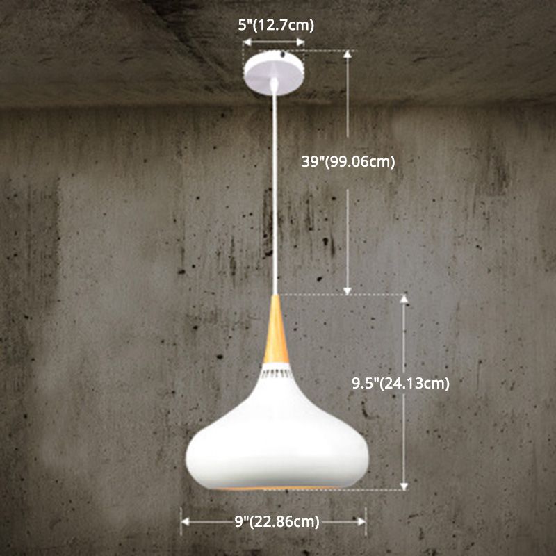 Teardrop Down Lighting Pendant Modern Style Metal Hanging Pendant Light for Dinning Room