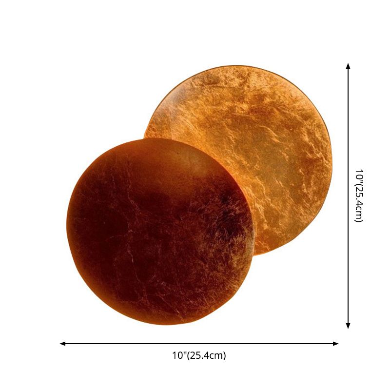 Modern Minimalist Style Circular Wall Sconce Lighting Copper Wall Light for Bedroom