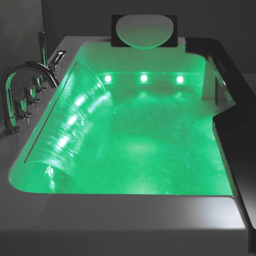 Acrylic Modern Bathtub Freestanding White Jets Included Bath