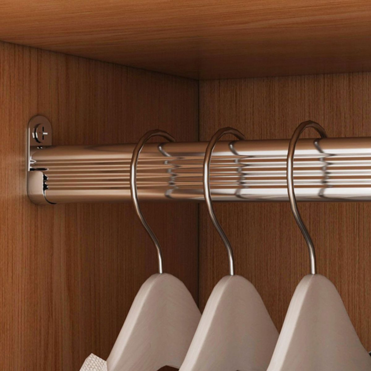 Modern Wood Freestanding Wardrobe Multifunctional Wardrobe with Hinged Door