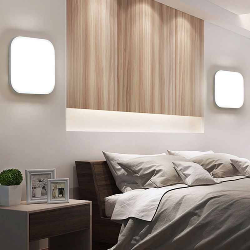 Moderner Stil weiße Wandlicht geometrische Form LED Wandleuchten für Wohnzimmer